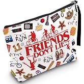 Retro TV Thing Merch Travel Makeup Bag for Women, Zipper Cosmetic Pouch | Friendship Graphic Design, Toiletry Organizer, Birthday Gifts for Mom Daughter Sister Best Friend