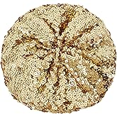 Erinaco Women Girls Sparkly Sequin Beret Glitter Stretch Vintage Hat Beanie Cap Headwear for Danicng Party Festival Halloween