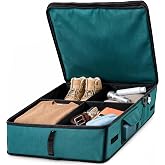 Disc-O-Bed Footlocker, Collapsible Under Cot Camping Gear Storage, Green | Multiple Internal Compartments, Outside Pockets, Sloped to Sit Beneath a Bunk, Lockable, PVC Coated 600D Polyester