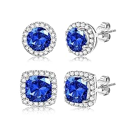 Hayoso Cubic Zirconia Stud Earrings for Women Men