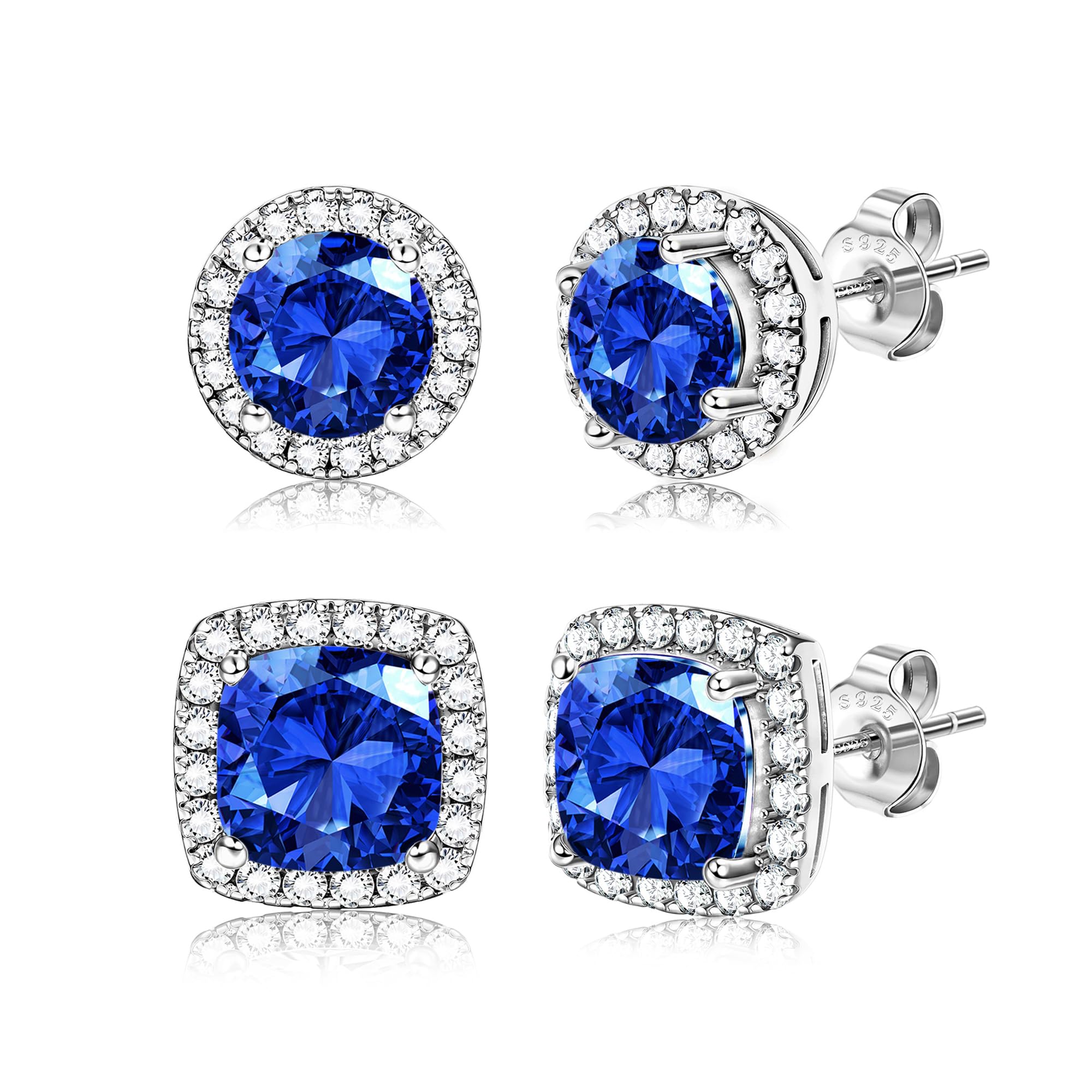 Hayoso Cubic Zirconia Stud Earrings for Women Men