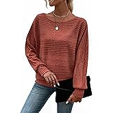 RICHSTORY Womens Long Sleeve Shirts Crewneck Tunic Tops Pullover Sweaters Business Casual Blouses Fall Fashion 2025