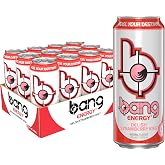 Bang Energy Delish Strawberry Kiss, Sugar-Free Energy Drink, 16 Fl Oz | Pack of 12