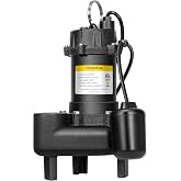 VIVOHOME 3/4 HP Cast Iron Sewage/Effluent Pump for Basement, Septic Tank | High Flow 4680 GPH, Float Switch, 2'' NPT Discharge, Automatic/Manual Operation