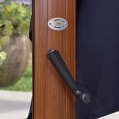 Buy Purple Leaf 11ft Patio Umbrella Outdoor Round Umbrella Large Cantilever Umbrella Windproof Offset Umbrella Heavy Duty Sun Umbrella For Garden Deck Pool Patio Cream Online In Indonesia B07mr5bn6m