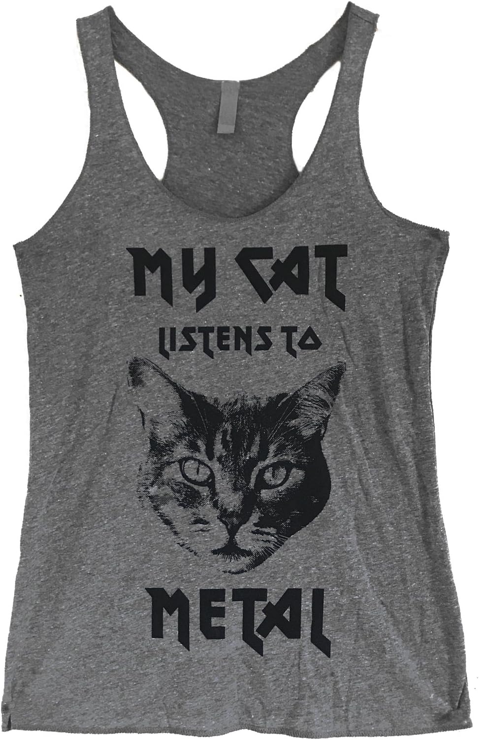 The Bold Banana Women's My Cat Listens to Metal Tank Top