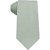 Entwineno Mens Solid Linen Ties - Regular Width Pattern Necktie for Men