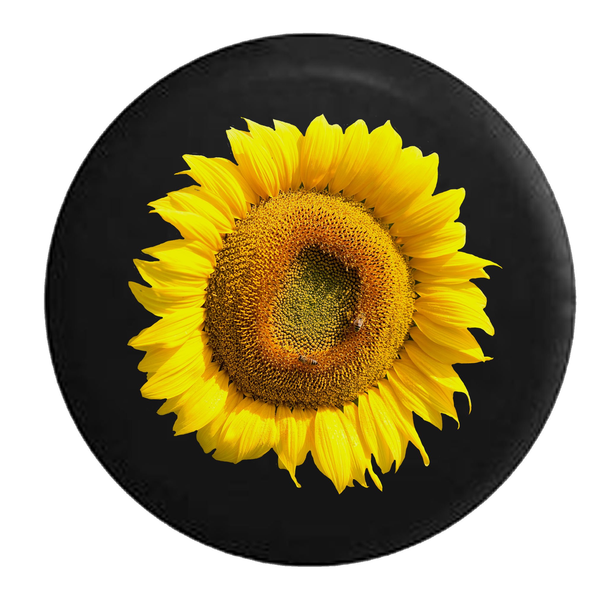 Bright Yellow Vibrant Sunflower Spare Tire Cover fits SUV Camper RV Accessories 30 in