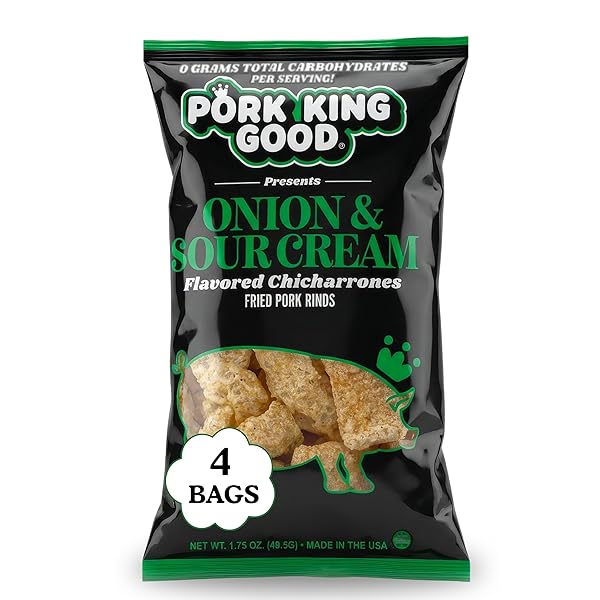 PORK KING GOOD PORK RINDS (CHICHARRONES) (ONION &...