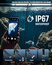 Endoscope Camera with Light, 1920P HD Borescope