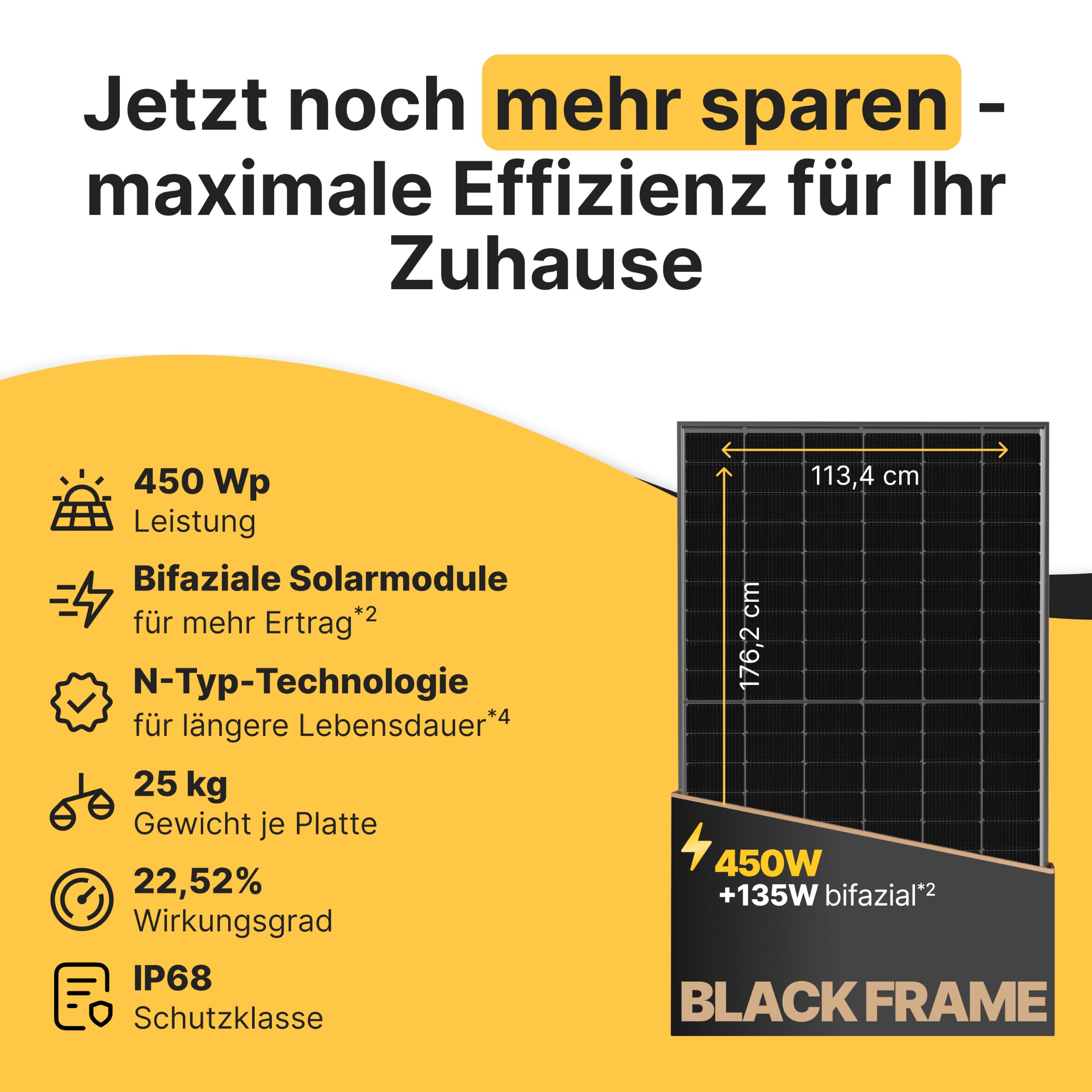 Solakon® 900W Balkonkraftwerk - Balkonkraftwerk 800W komplett Steckdose - neuester 800 Watt Wechselrichter - Solaranlage Komplettset - 450W bifaziale Solarmodule inkl. Zubehör - 3m Kabel 7