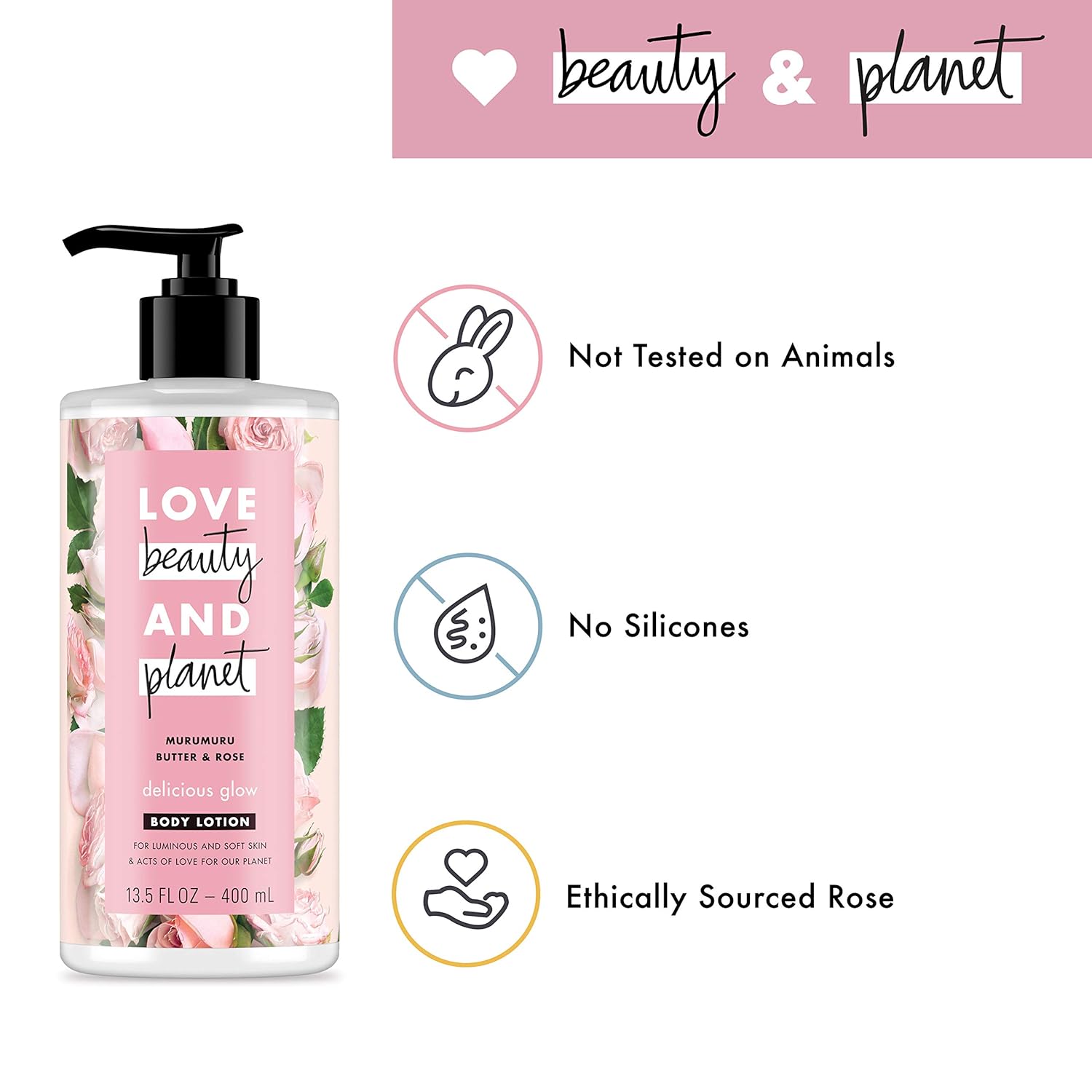 Love Beauty & Planet Body Lotion Delicious Glow 13.5 oz : Beauty