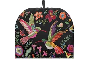ZUXONGSY Hummingbird Tea Cozy for Teapot Insulated Floral Tea Cosy for Teapot Home Kitchen Decor Tea Pot Cover for Keeping Warm