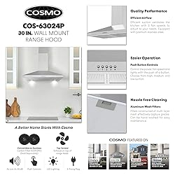 COSMO COS-63024P 30 in. Wall Mount Range Hood with