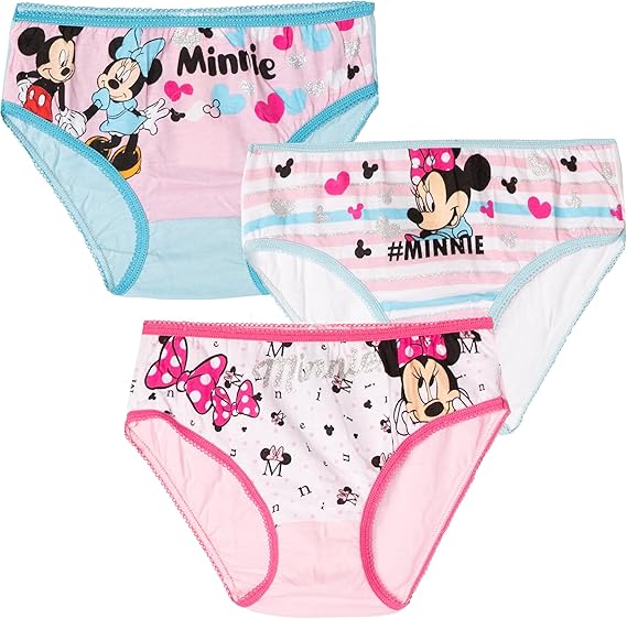 3PACK of Disney Minnie Mickey Mouse Original Girl's Underwear briefs