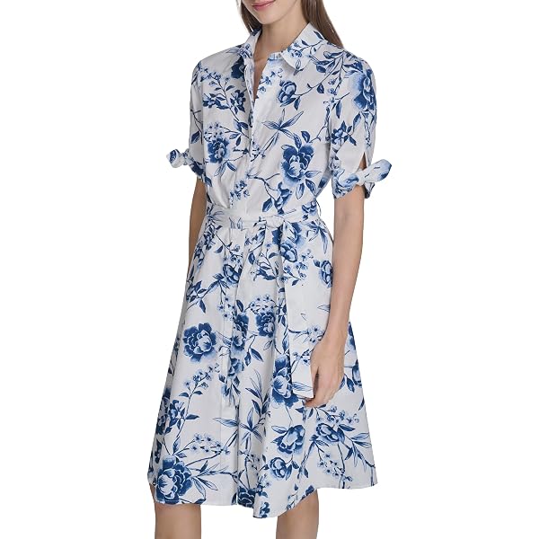 calvin klein puff sleeve a line dress Calvin Klein Tulip Sleeve A-Line Deep Blue Dress size 12