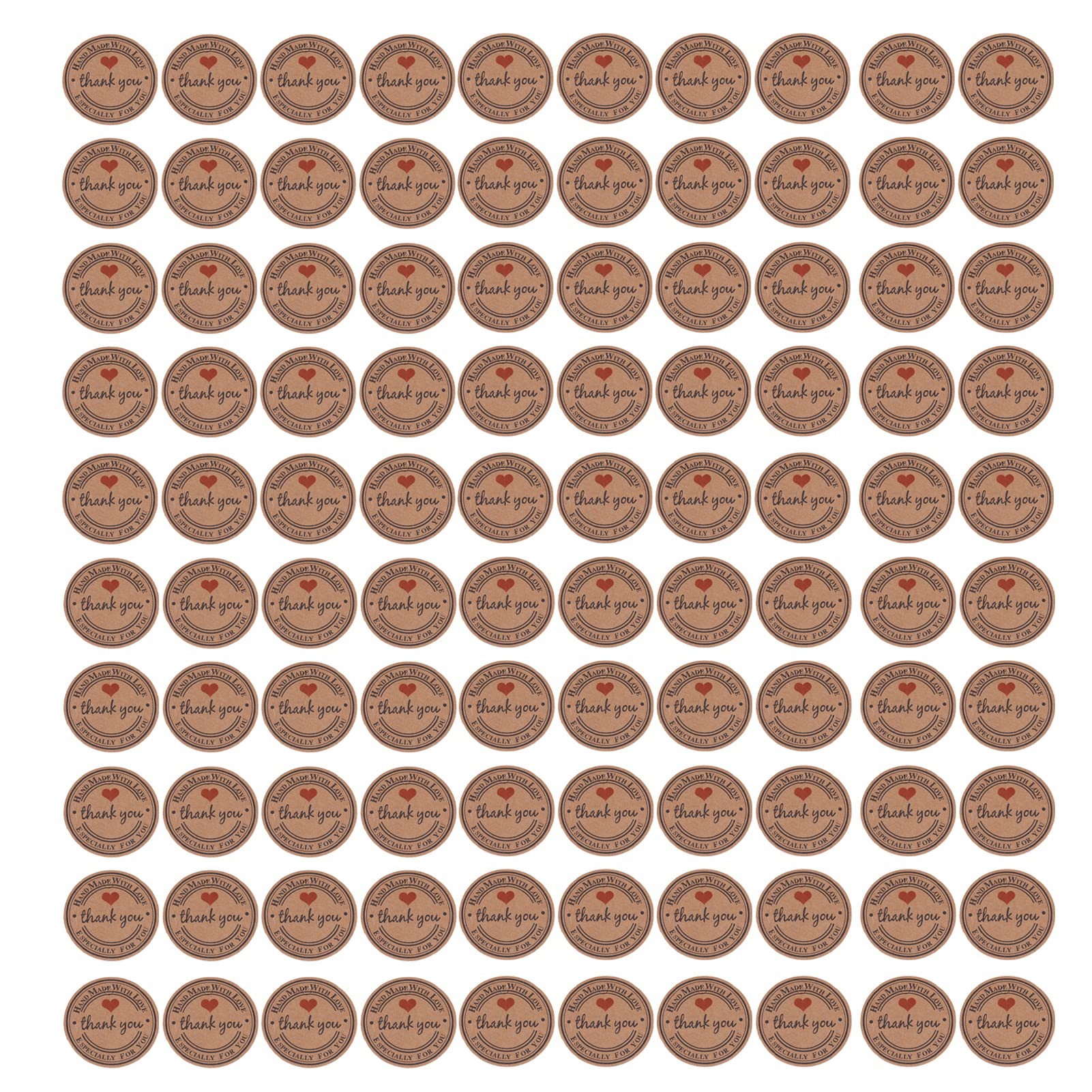 Hilitand Kraft Paper Labels, 100 Pcs Round Gift Tags for Favors, Hang Products, Clothing, Jewelry, Price Tags(#2)
