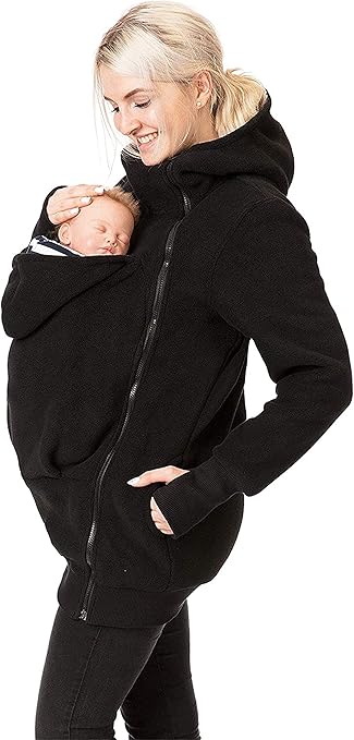 hoodie with baby carrier built in