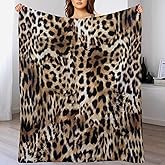 Leopard Print Throw Blanket Nature Wildlife Vintage Cheetah FurSpot Animal Skin Wild Animals Spots Pattern Soft Lightweight Warm Plush Blankets for Sofa Bedroom 30"x40"