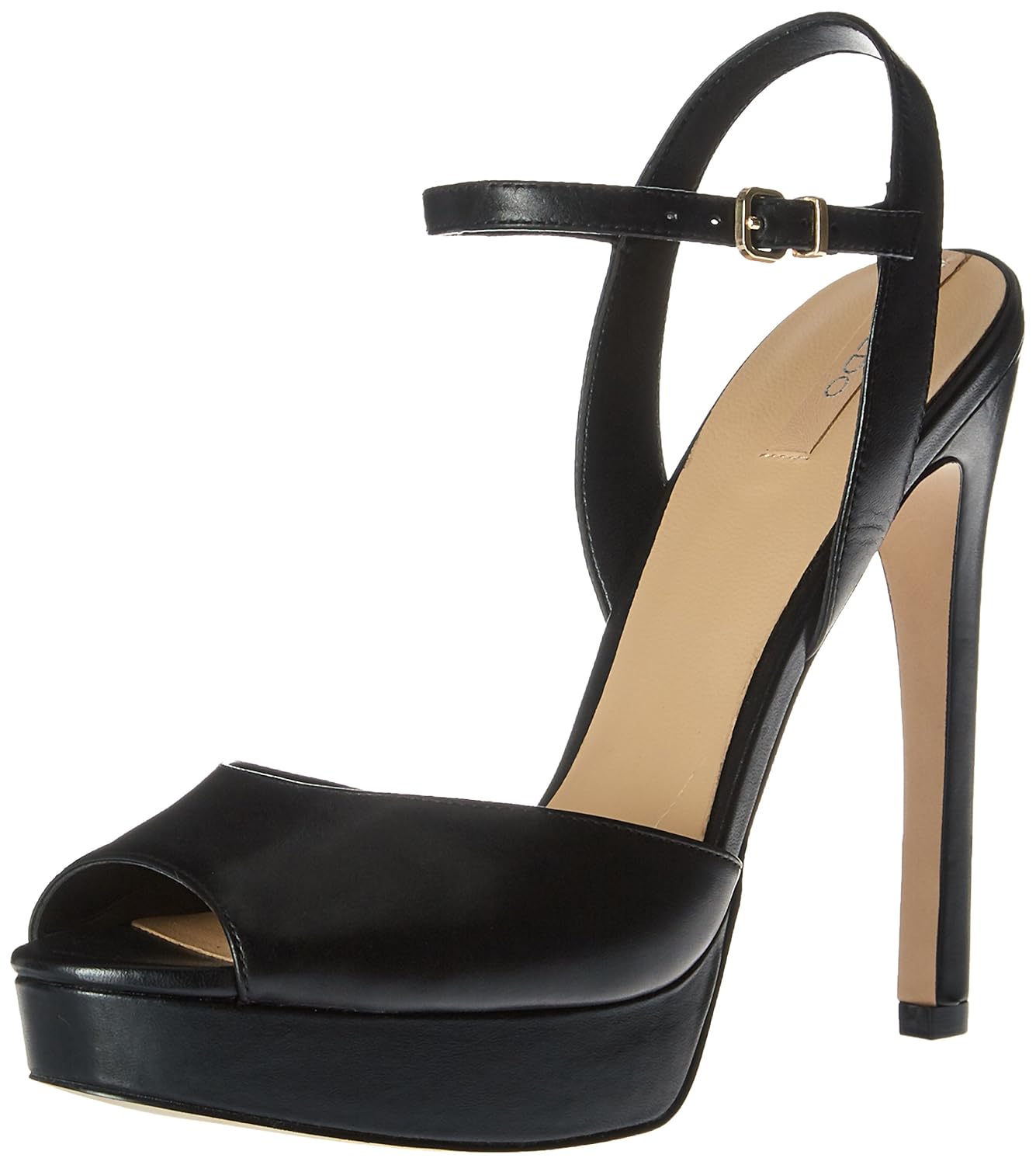 Amazon.com | ALDO Women's Wrighta Platform Dress Sandal, Black Leather, 5 B US | Platforms & Wedges