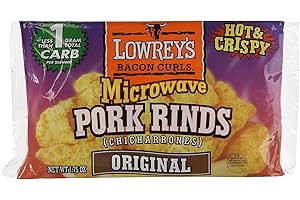 Lowrey's Bacon Curls Microwave Pork Rinds (Chicharrones), Original, 1.75 Ounce