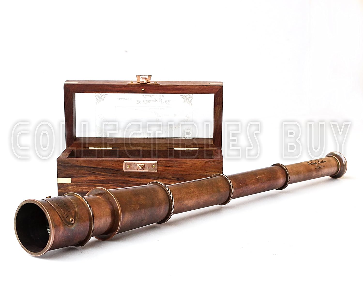 A Vintage 1915 Retro Sailor Marine Telescope Copper Antique Royal Navy