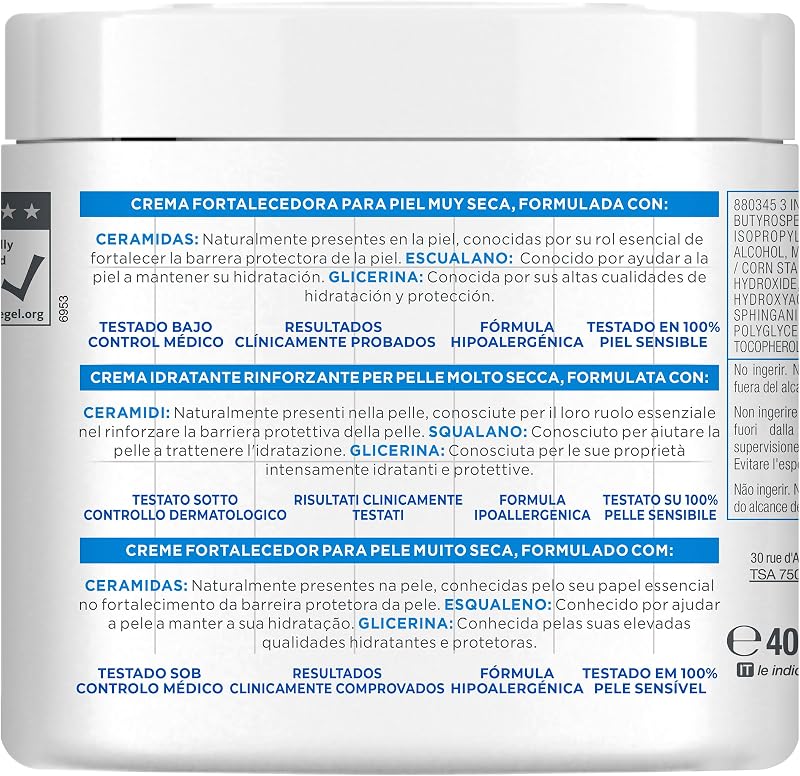 Ceramide Protect Crema Corporal Hidratante para Pieles Muy Secas 400ml