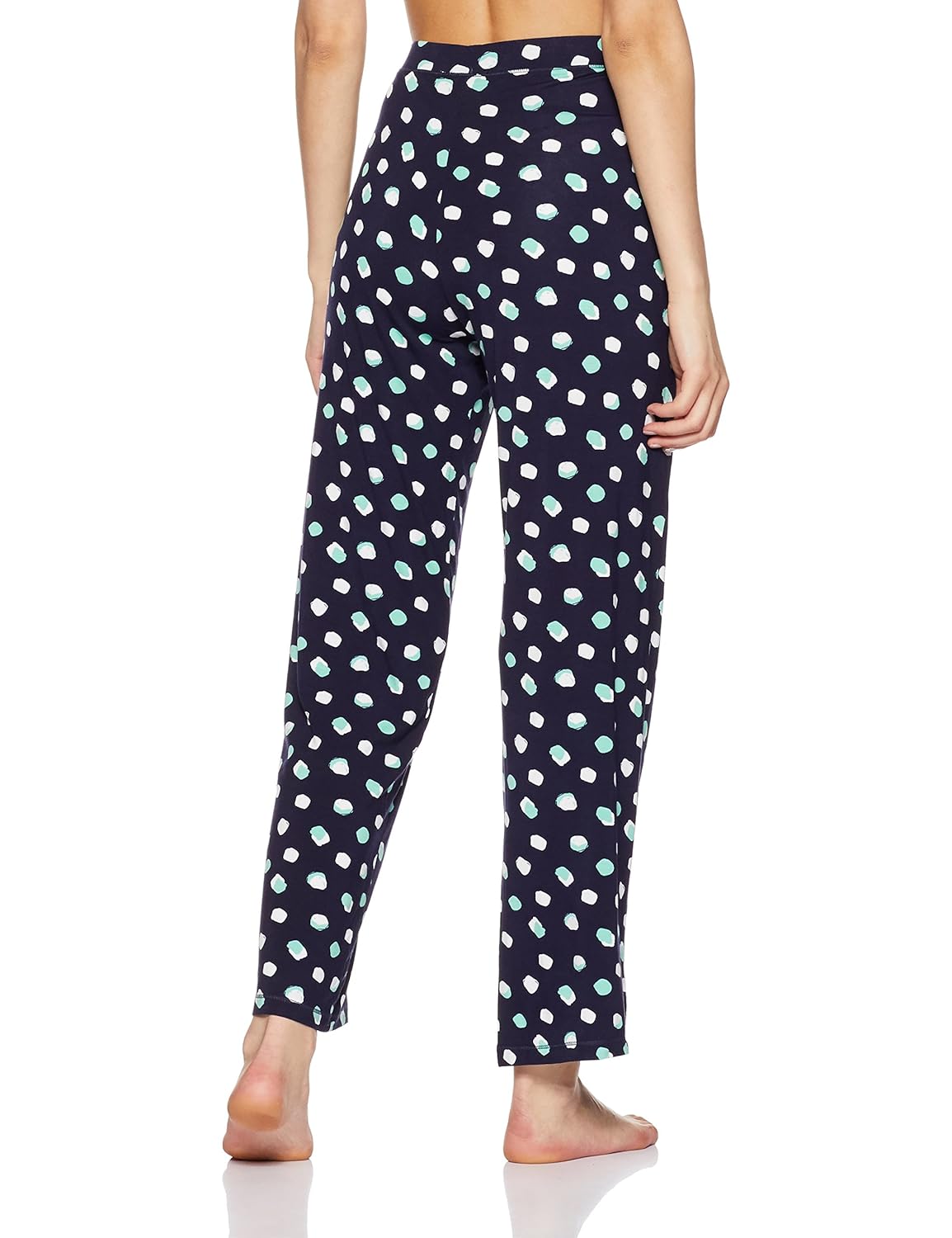 marks & spencer women's printed pyjama bottom (1276p_navy mix_m)