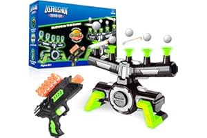 USA Toyz Astroshot Zero GX Glow in The Dark Shooting Games for Kids - Nerf Compatible Floating Ball Targets for Shooting with 1 Foam Blaster Toy Gun, 10 Floating Ball Targets, and 5 Flip Targets