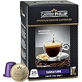 Nespresso Compatible Capsules &ndash; 25 Count &ndash; Premium Dark Roast Espresso by Carter Phillip Fine Coffee - Fits Nespresso Original Line Machines - Delicious Alternative to Nespresso Pods