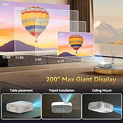 Projector with WiFi and Bluetooth, Pericat 4K