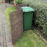 Selections Willow Wheelie Bin Screen Garden Hideaway 81x115cm 1 Bin view 4