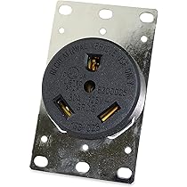 30A Dryer Outlet NEMA 14-30 Receptacle 125/250V Flush Mount