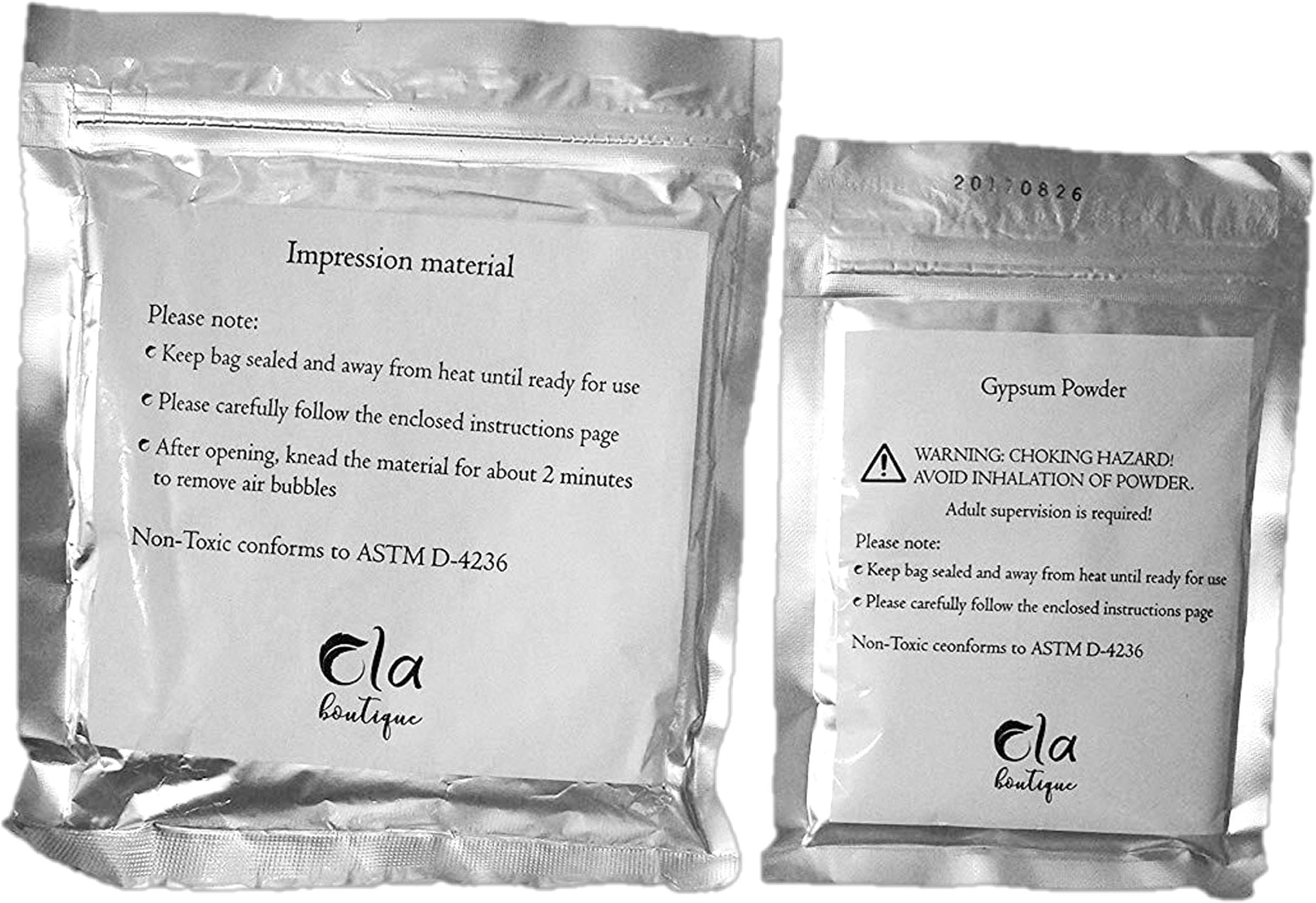 Supplements Kit by Ola-Boutique- Supplementary Kit for ola boutique DIY Casting kit Keepsake, Includes 1 Gypsum Powder Bag and 2 molding caly Materials