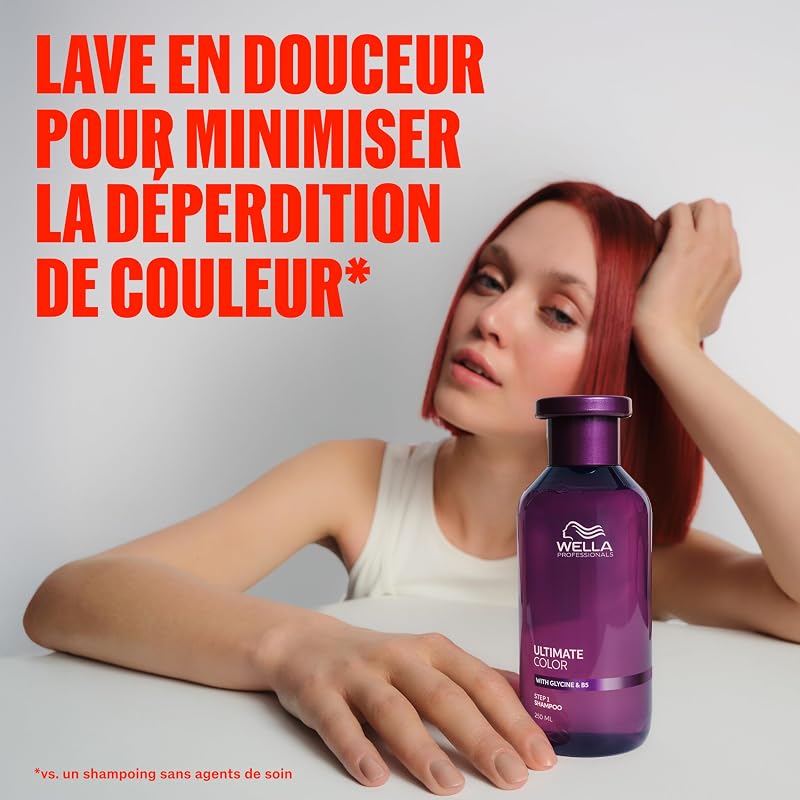 ULTIMATE COLOR Shampoing Étape 1 – Shampoing couleur professionnel pour cheveux colorés, éclat de la couleur et apaisement du cuir chevelu – Sans sulfate 1000 ml