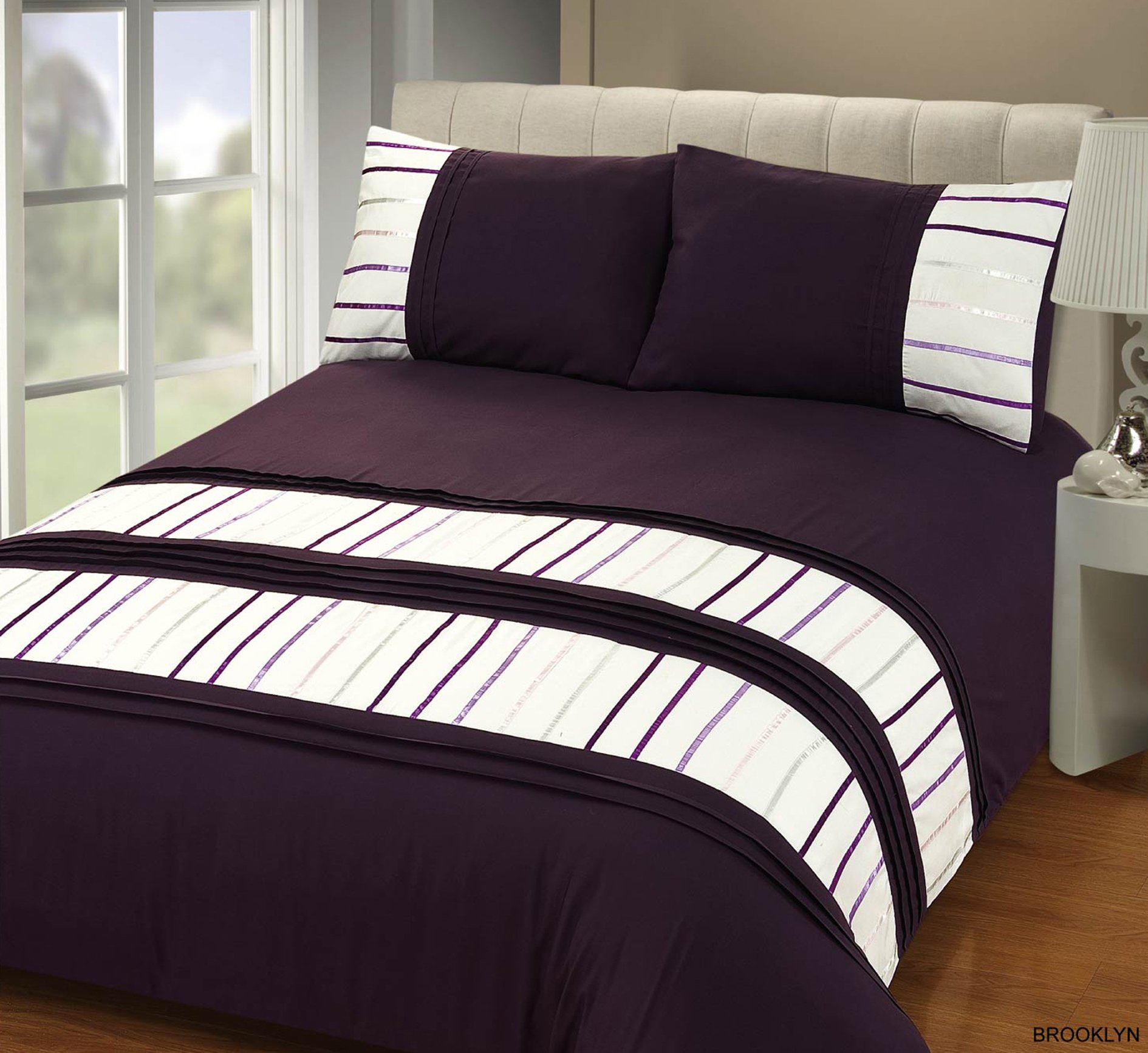 Rapport Home Double Bedding Set Purple Duvet Cover Set