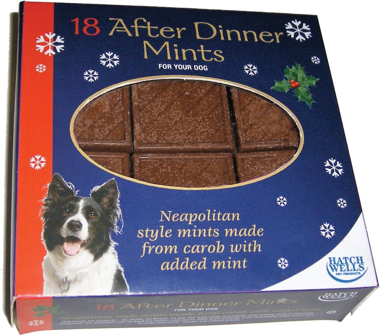 HATCHWELLS 18 CHRISTMAS AFTER DINNER MINTS FOR DOGS xmas chocolate