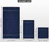 Utopia Towels 8 Piece Set Navy 2 Bath 2 Hand 4 Washcloths Cotton view 2