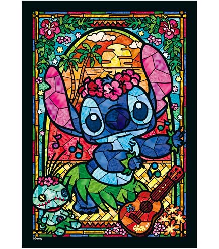 Amazon.com: 1000ピース ジグソーパズル ステンドアート ディズニー