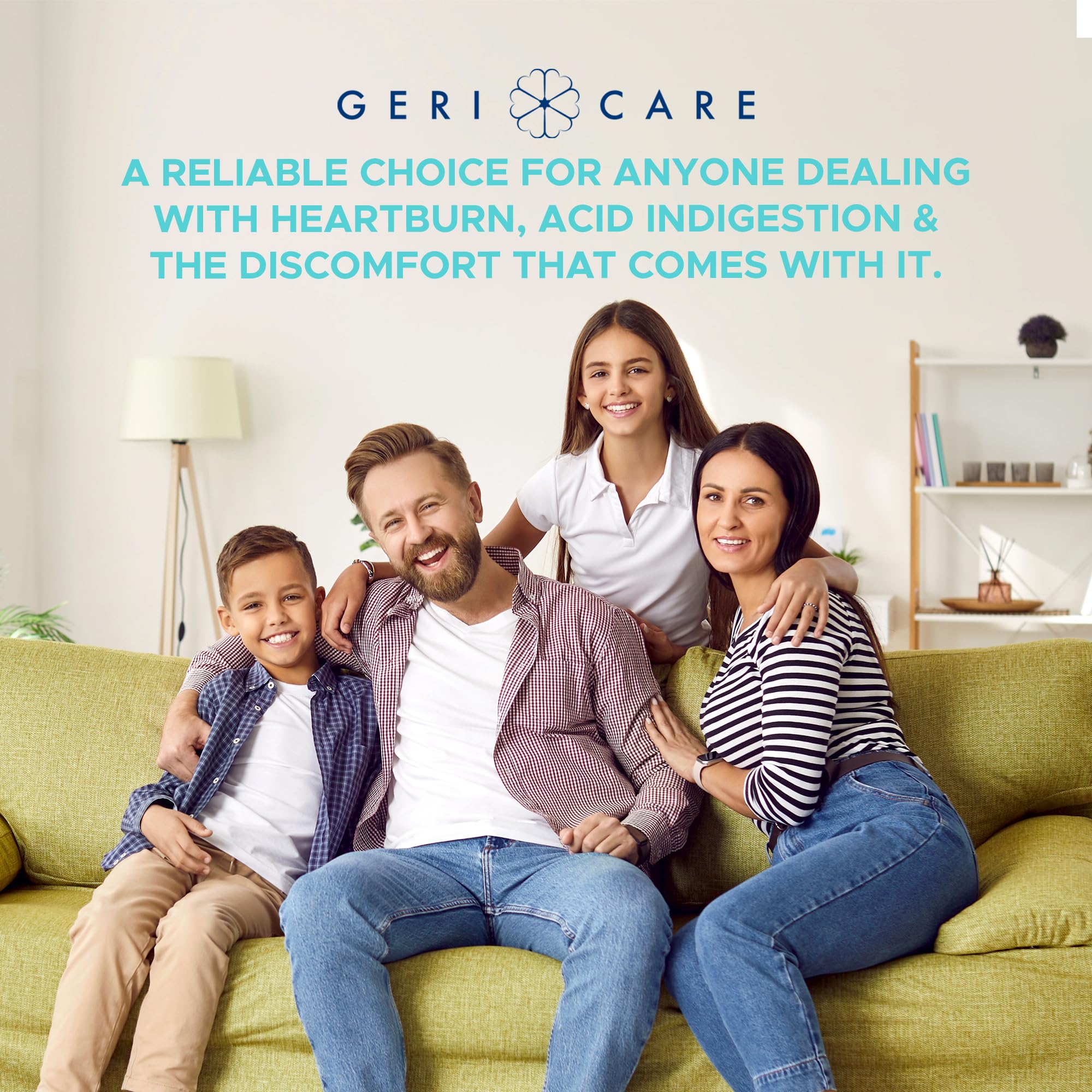 Geri-Lanta Liquid Antacid & Antigas By GeriCare| Regular Strength Acid Reducer For Heartburn, Sour Stomach, Acid Indigestion, Pressure & Bloating| Oral Gas Indigestion Relief| Original Flavor|12 fl oz