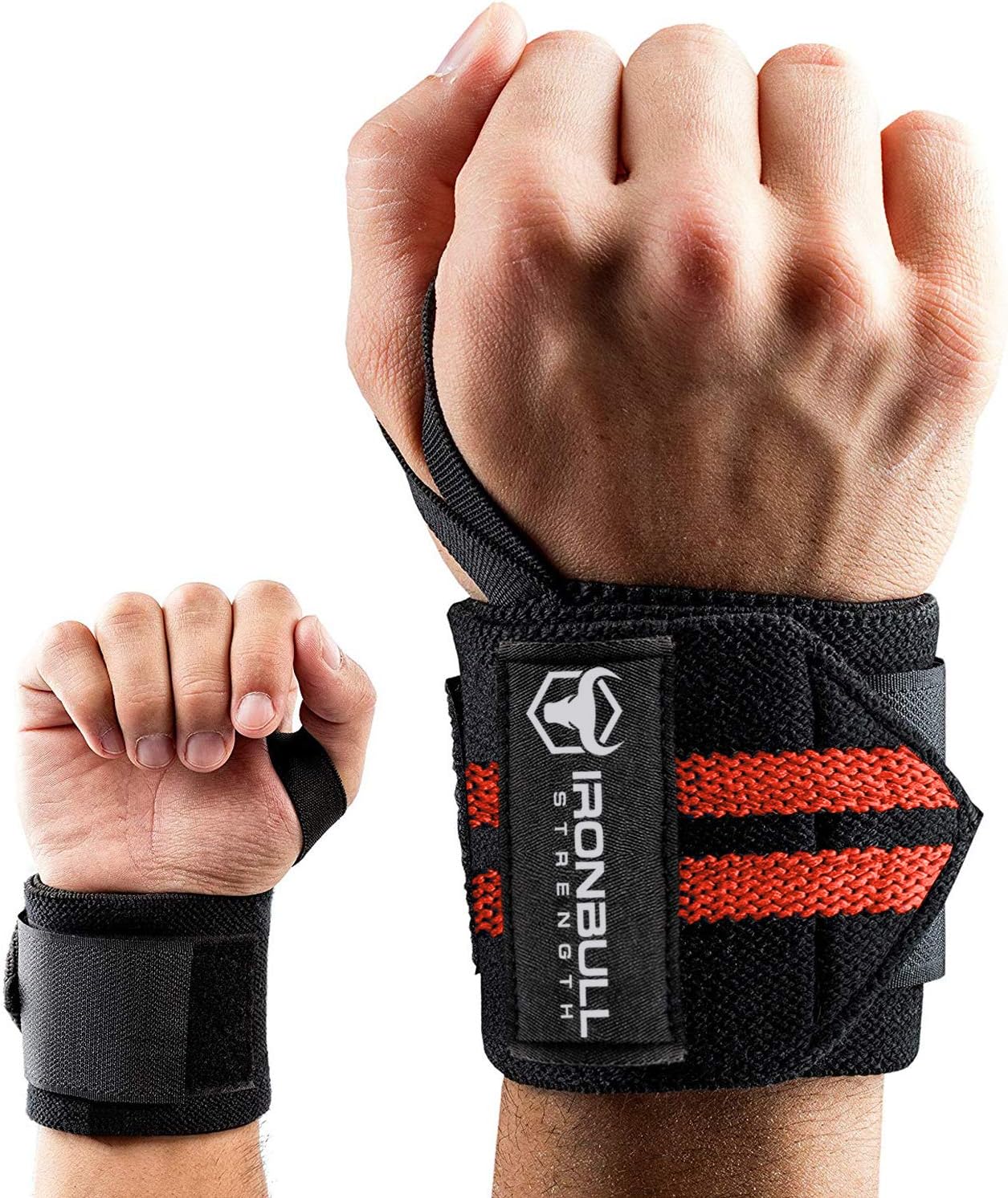Wrist Wraps (18" Premium Quality) for Powerlifting, Bodybuilding