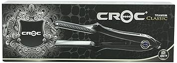 croc classic black titanium flat iron