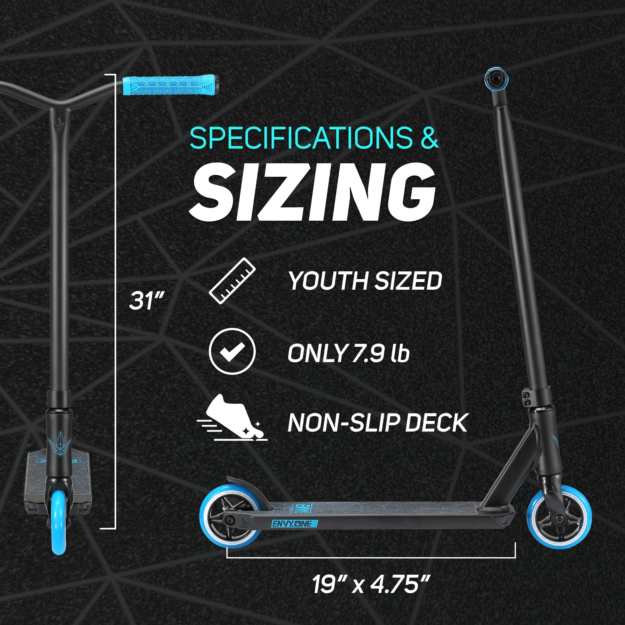 Envy Scooters ONE S3 Stunt Scooter - Trick Scooters for Kids 6-12 Years - Beginner Freestyle Scooter