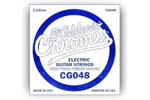 D'Addario CG048 XL Flat Wound Single Electric Guitar String - .048 Gauge