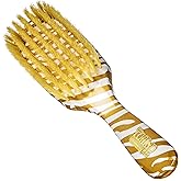 Torino Pro Wave Brush #253-7 Row Soft bristles Shower brush -100% Pure Boar Bristles - Great for laying down your 360 Waves