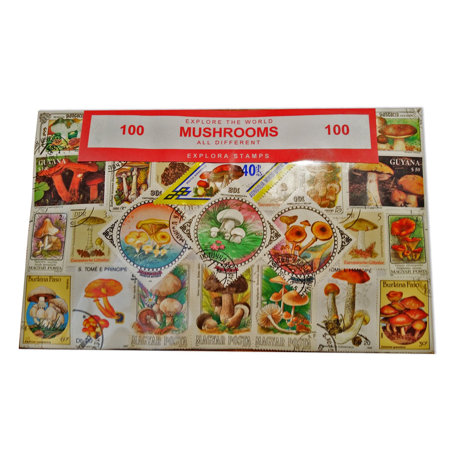 Worldwide Mushroom Fungi 100 Stamp Set - All Different / Collectable Souvenir / Collection