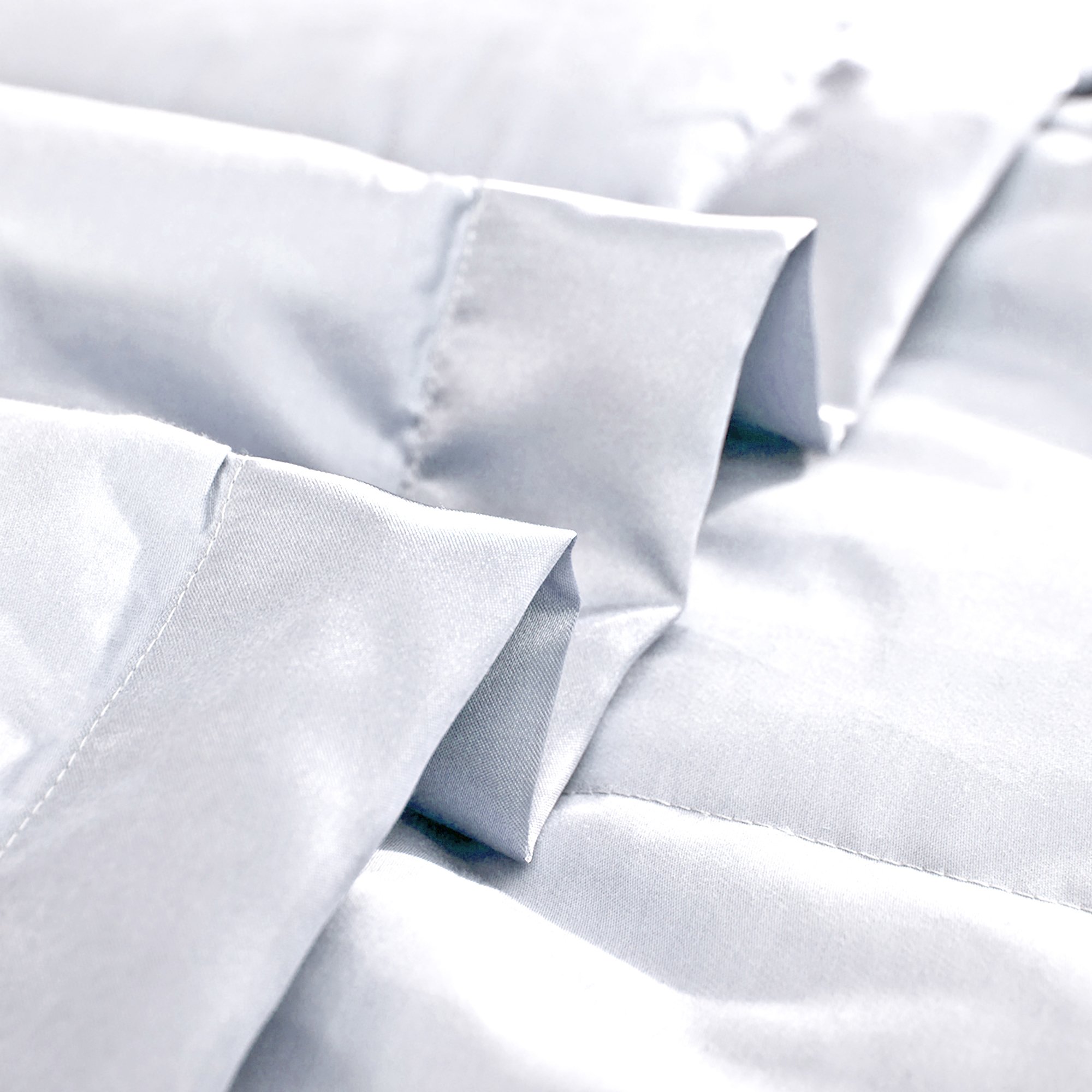 puredown Lightweight Natural White Down Blanket for Bedding Satin Weave