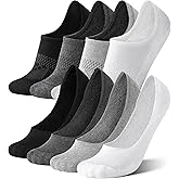 FITRELL No Show Socks Womens Cotton Cushioned Athletic Ankle Low Cut Invisible Non Slip Socks 5-8 Pairs
