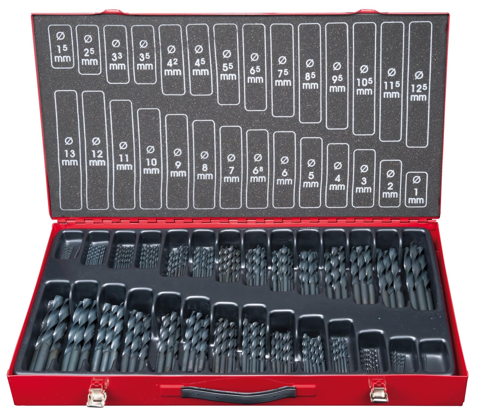 KS Tools 330.1650 HSS-R Twist Drill Bits Set, 230 pcs, 1-13mm