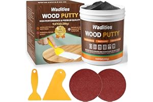 Wadities Black Wood Filler, Black Wood Putty, Paintable Stainable Wood Repair Putty, 9.87 Ounce Wood Furniture Repair kit, Quickly Repair Wood Cracks and Holes on Wooden Floor Furniture (Black)